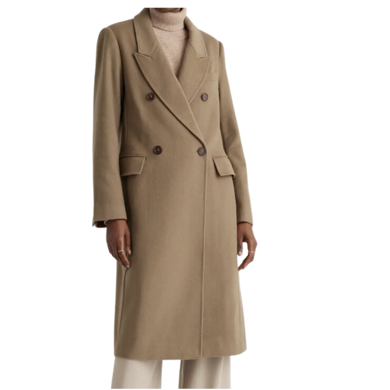 Italian Wool Double-Breasted Coat